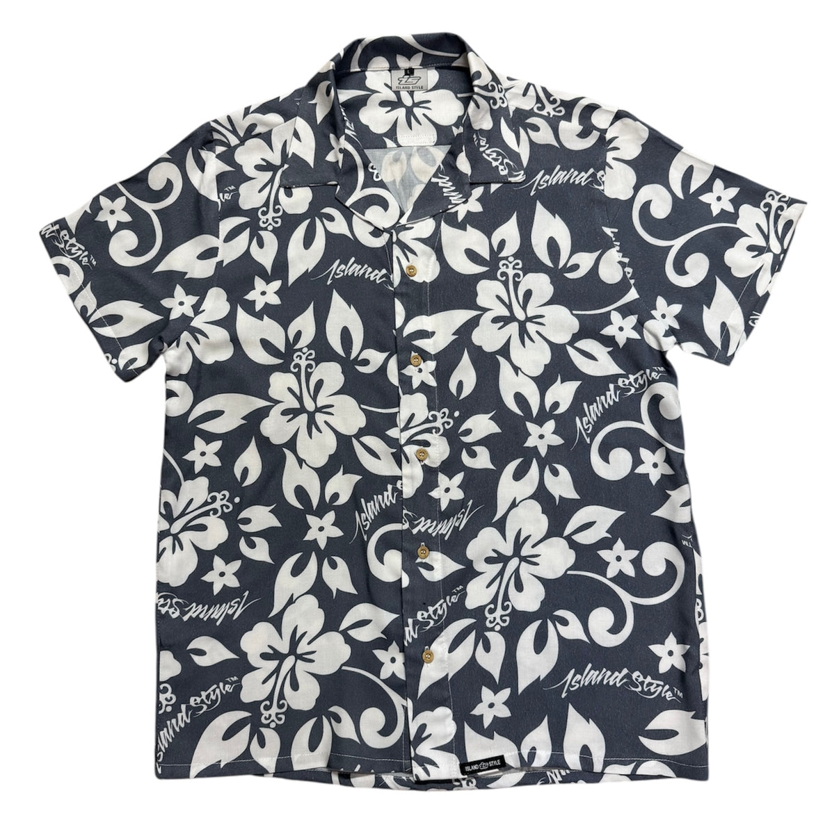 Aloha Button Thru Shirt - Charcoal Hibiscus – ISLAND STYLE